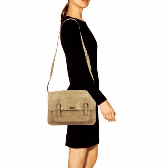kate spade Essex Scout Cambridge Embossed Tan  Leather Crossbody PXRU2798 - Picture 5 of 16